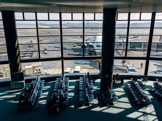 empty airport terminal