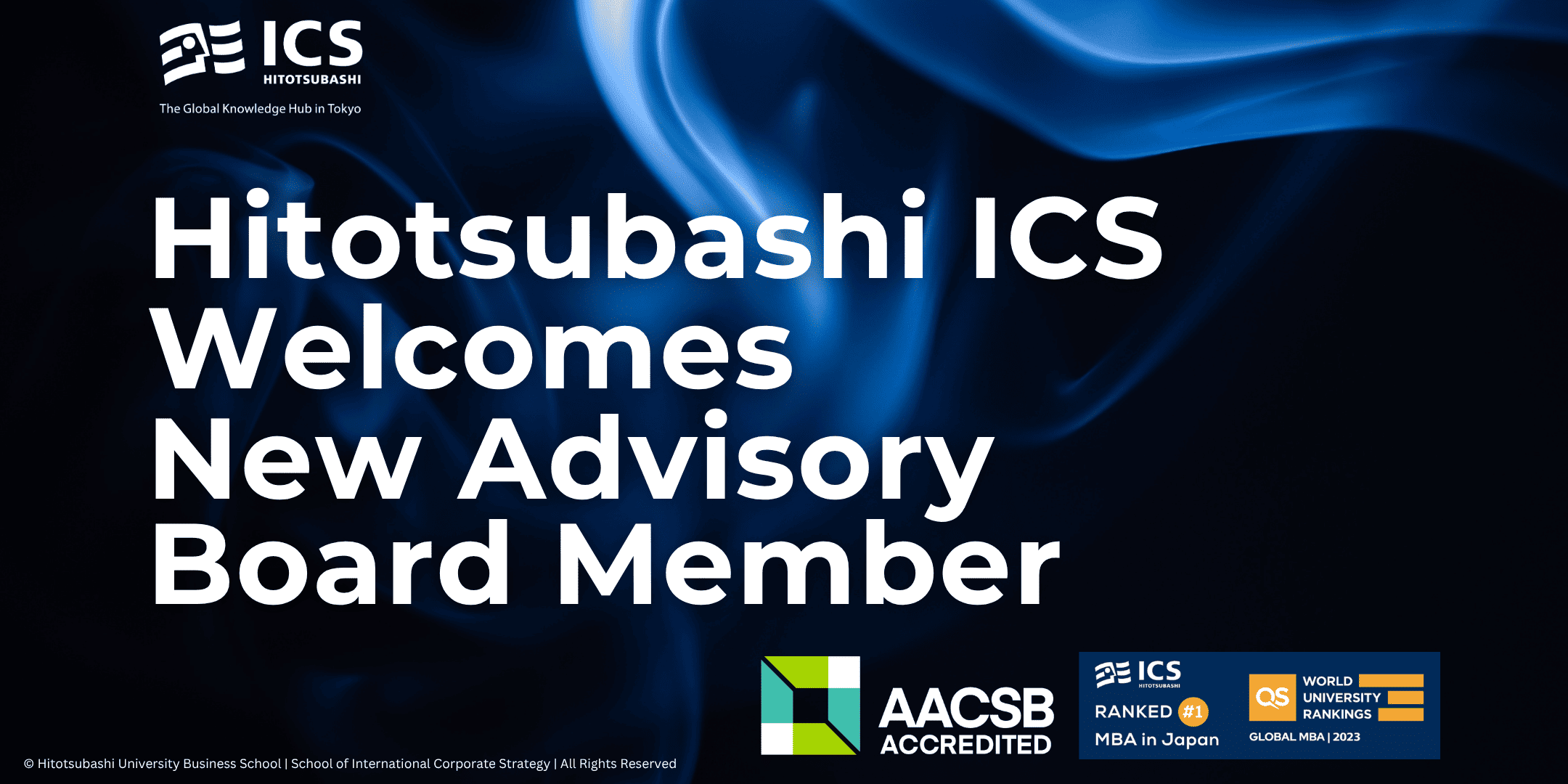 Hitotsubashi ICS Welcomes New Advisory Board Member